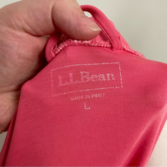 L.L. Bean Supima Cotton Dressing Robe Pink Size Large - Picture 4 of 5
